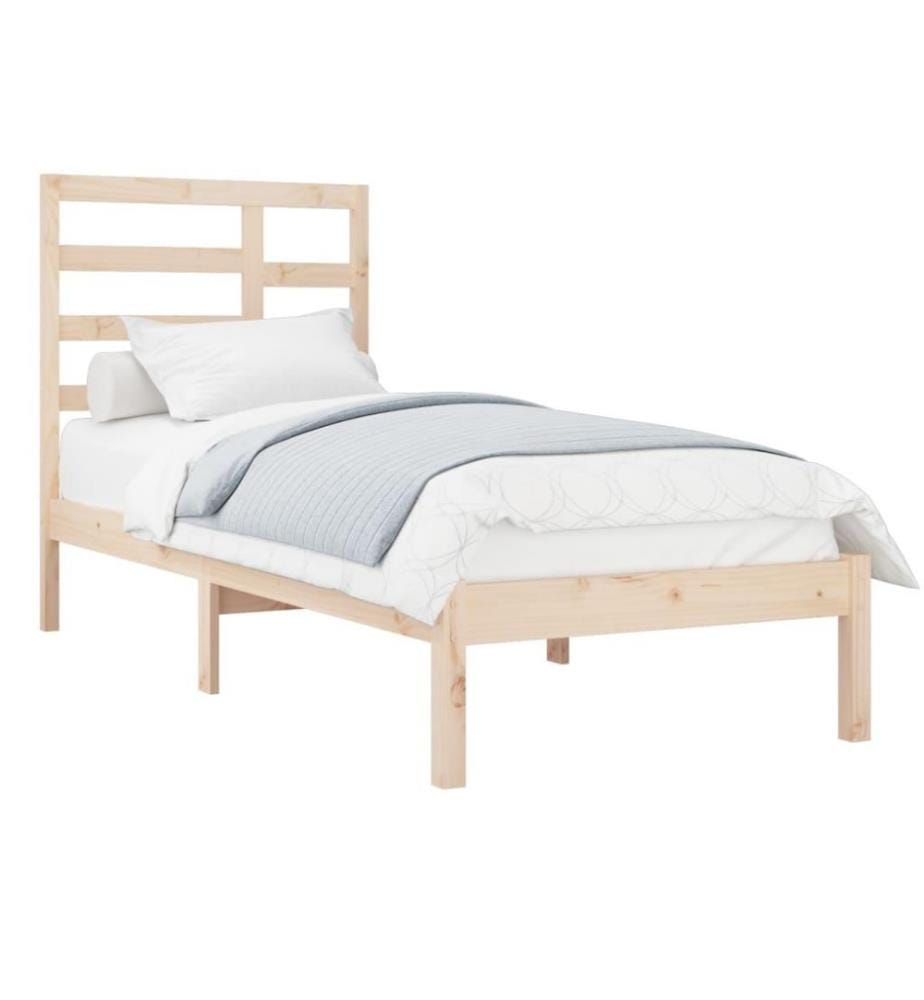 Cadre de lit Bois massif 90x190 cm Simple