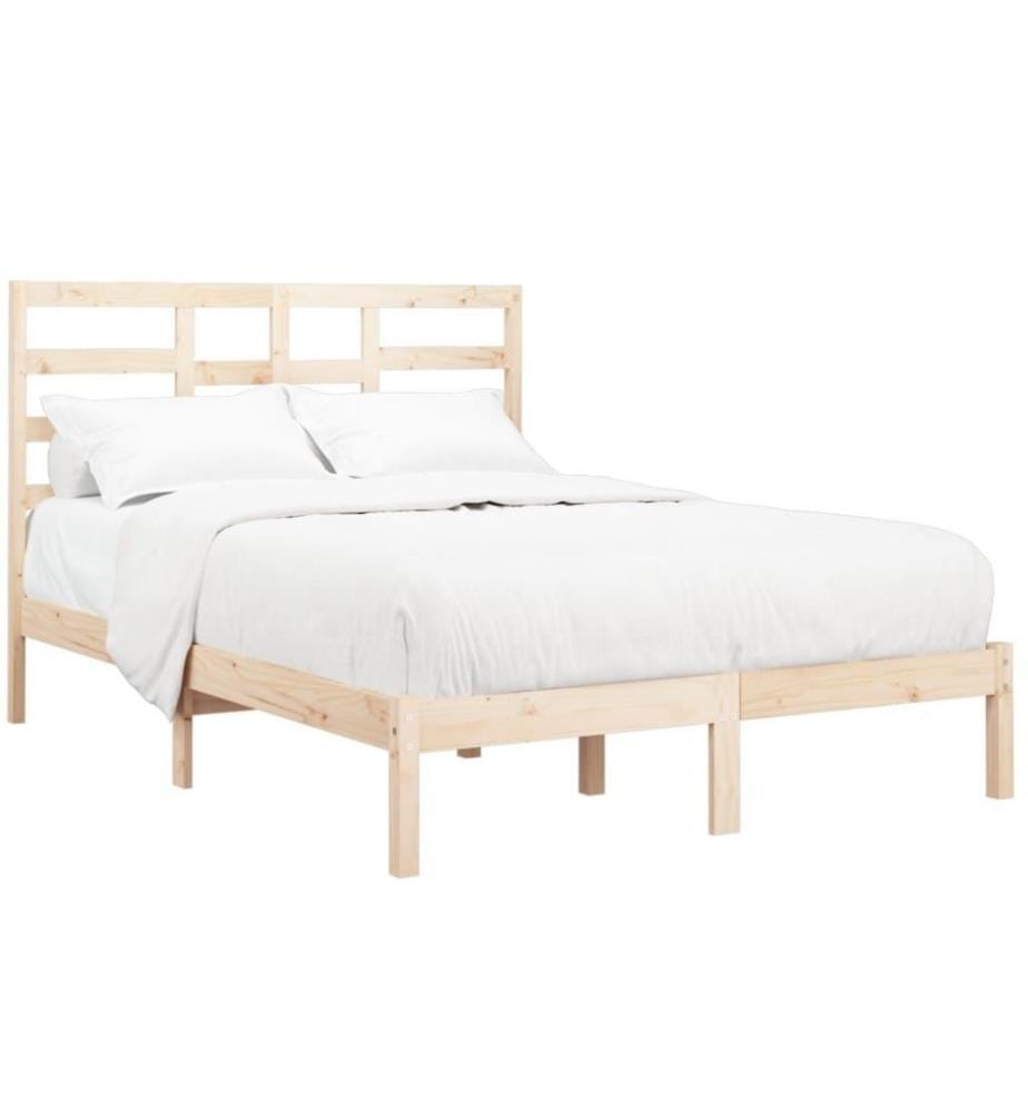 Cadre de lit Bois massif 135x190 cm Double