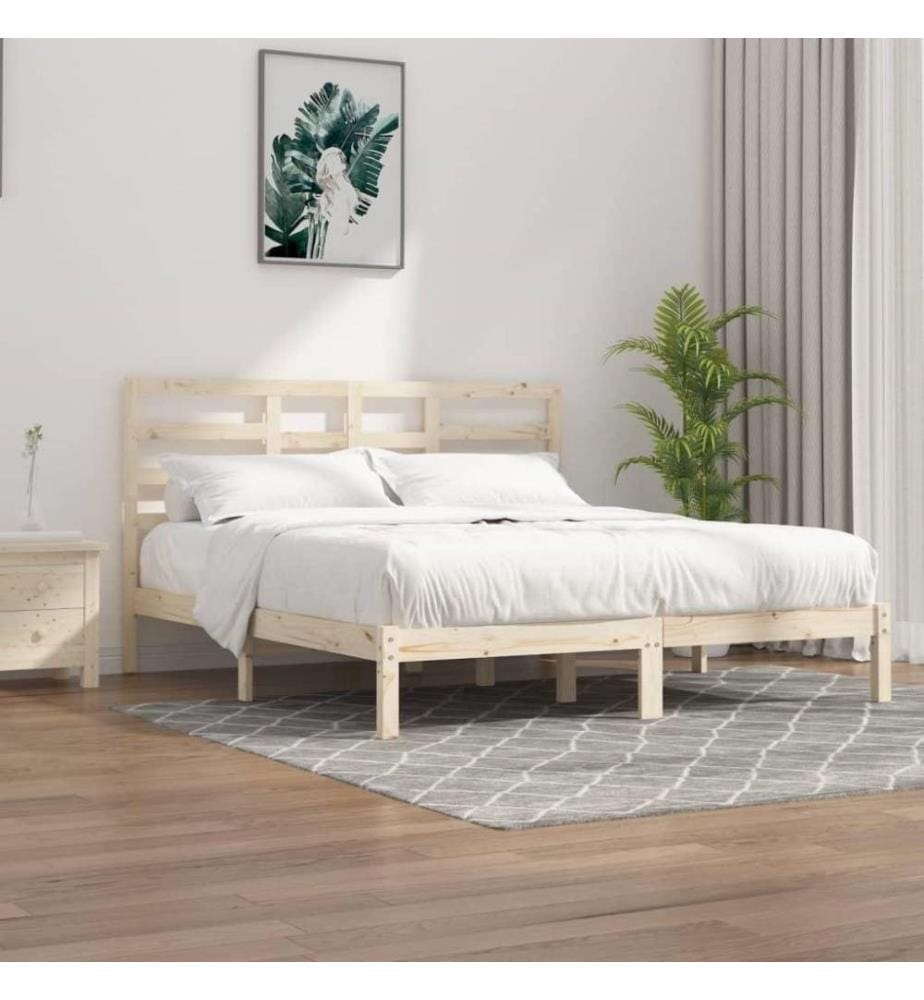 Cadre de lit Bois massif 200x200 cm