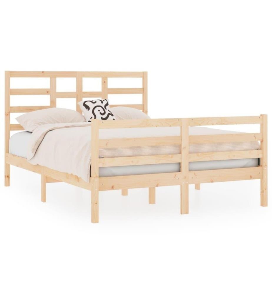 Cadre de lit Bois massif 120x190 cm Petit Double