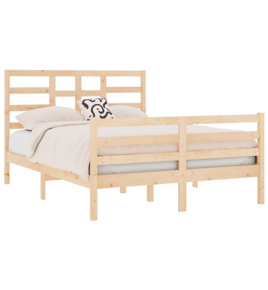 Cadre de lit Bois massif 120x190 cm Petit Double