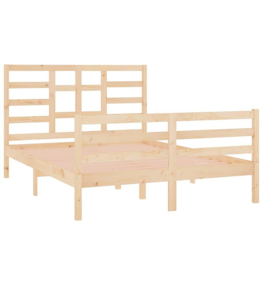 Cadre de lit Bois massif 120x190 cm Petit Double