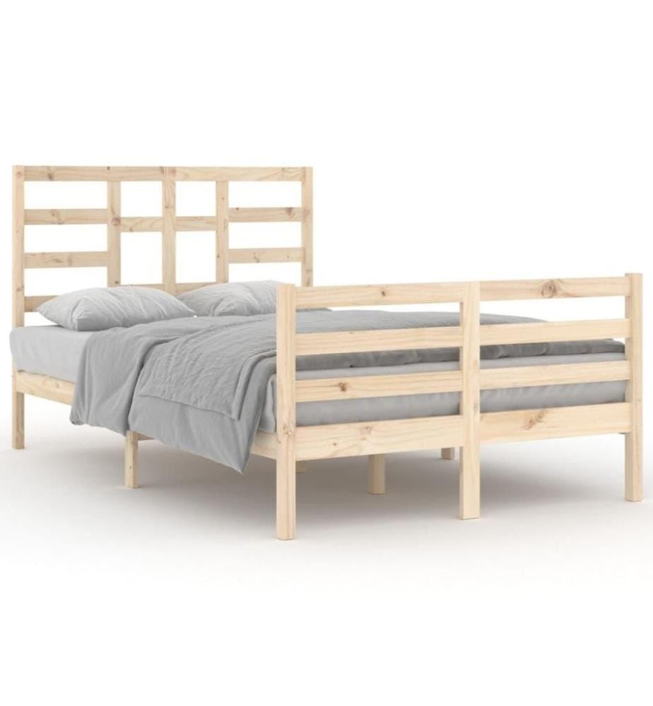Cadre de lit - DIOCHE - Bois de pin massif - 120x200 cm - A lattes