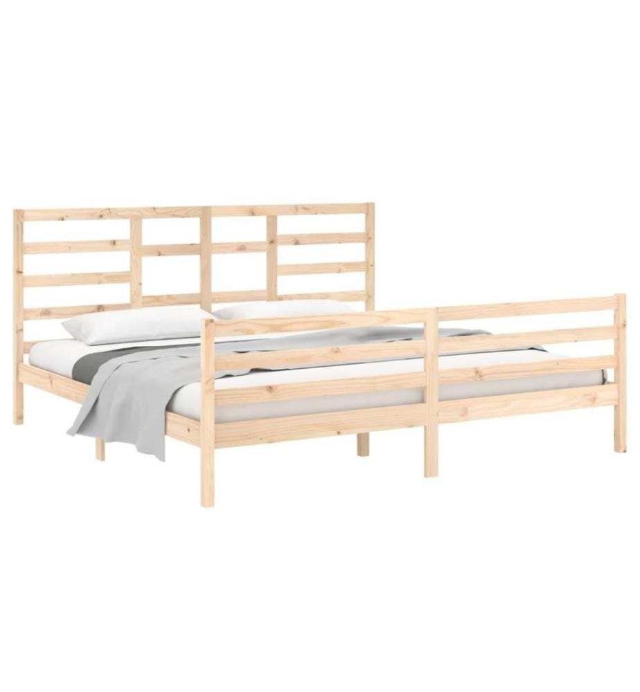 Cadre de lit Bois massif 200x200 cm