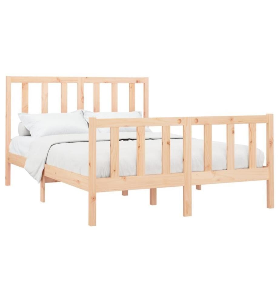 Cadre de lit Bois de pin massif 160x200 cm