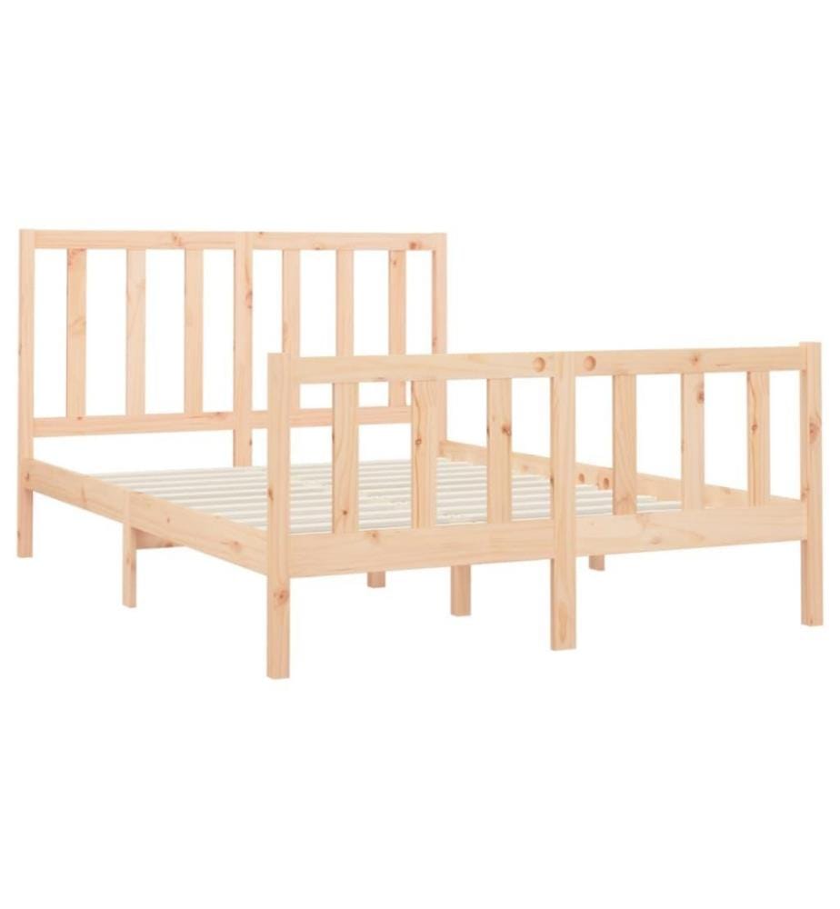 Cadre de lit Bois de pin massif 160x200 cm