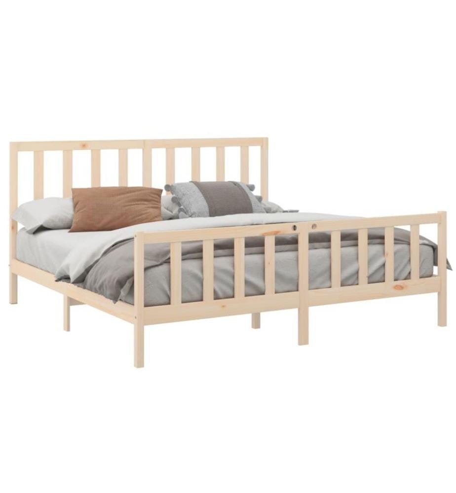 Cadre de lit Bois de pin massif 200x200 cm