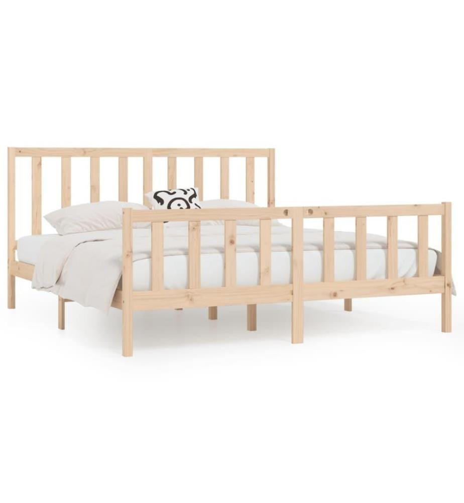 Cadre de lit Bois massif 200x200 cm