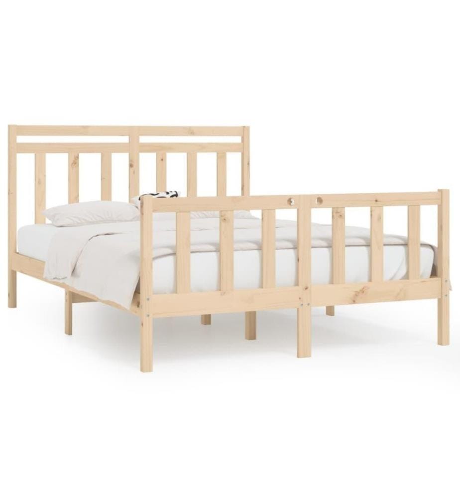 Cadre de lit Bois de pin massif 120x200 cm
