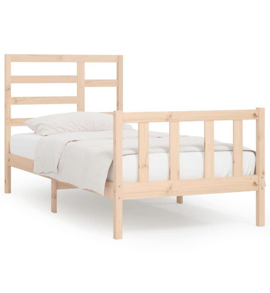 Cadre de lit Bois de pin solide 90x200 cm