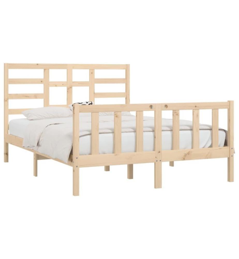 Cadre de lit Bois de pin massif 120x200 cm