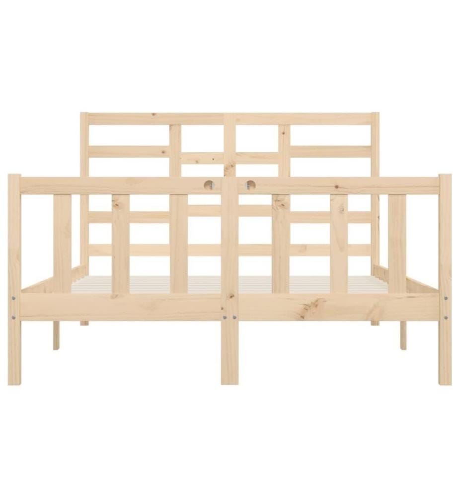Cadre de lit Bois de pin massif 120x200 cm
