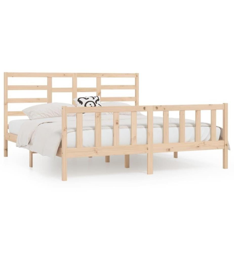 Cadre de lit Bois massif 180x200 cm Super King