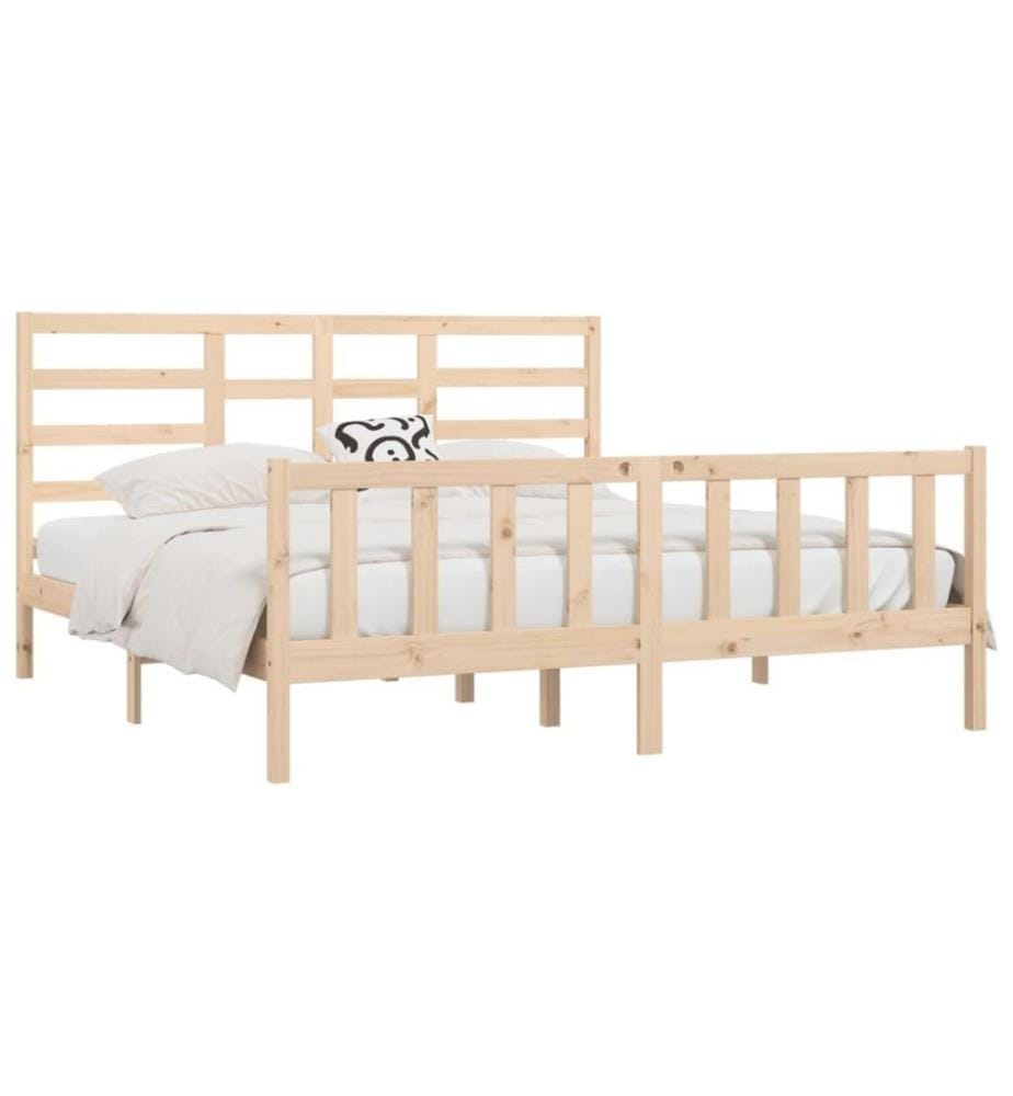 Cadre de lit Bois massif 180x200 cm Super King