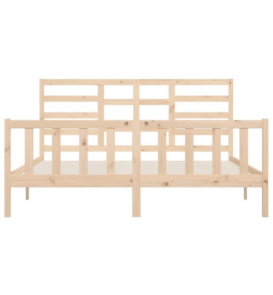 Cadre de lit Bois massif 180x200 cm Super King