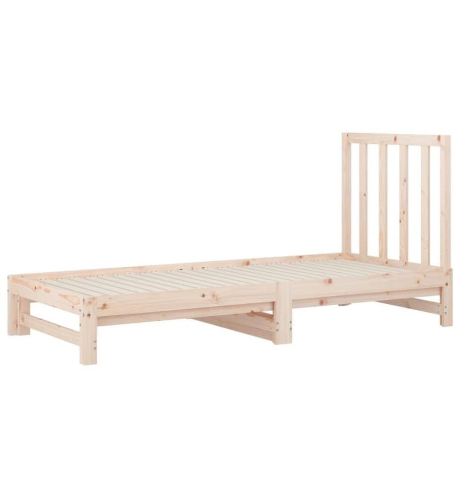 Lit coulissant 2x(90x190) cm Bois de pin massif