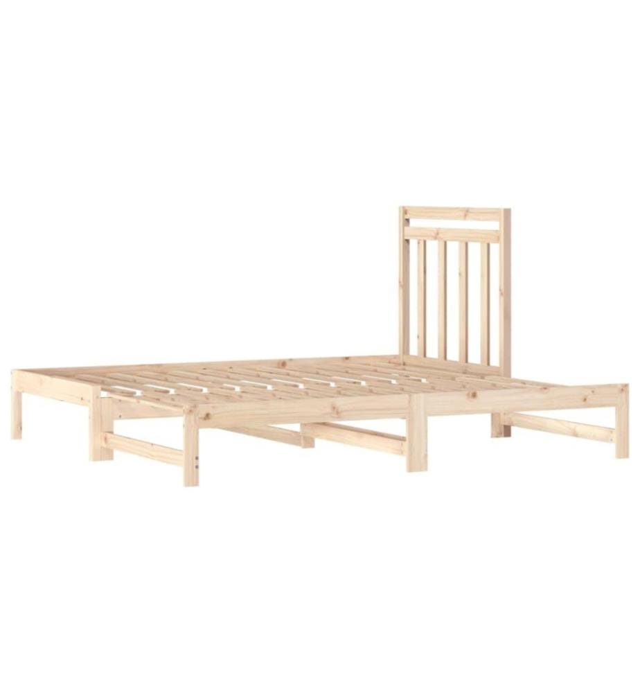Lit coulissant 2x(90x190) cm Bois de pin massif