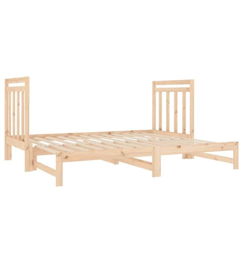 Lit coulissant 2x(90x190) cm Bois de pin massif
