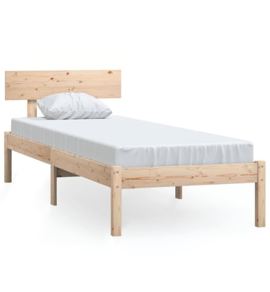 Cadre de lit Bois de pin massif 90x200 cm