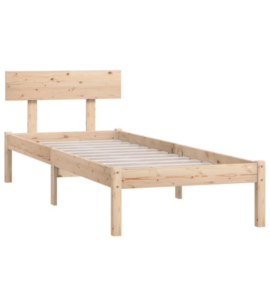 Cadre de lit Bois de pin massif 90x200 cm