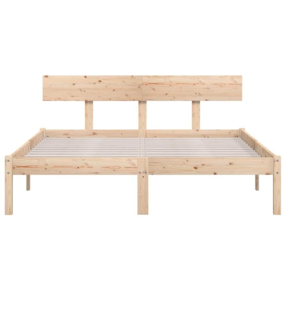 Cadre de lit Bois de pin massif 150x200 cm UK King