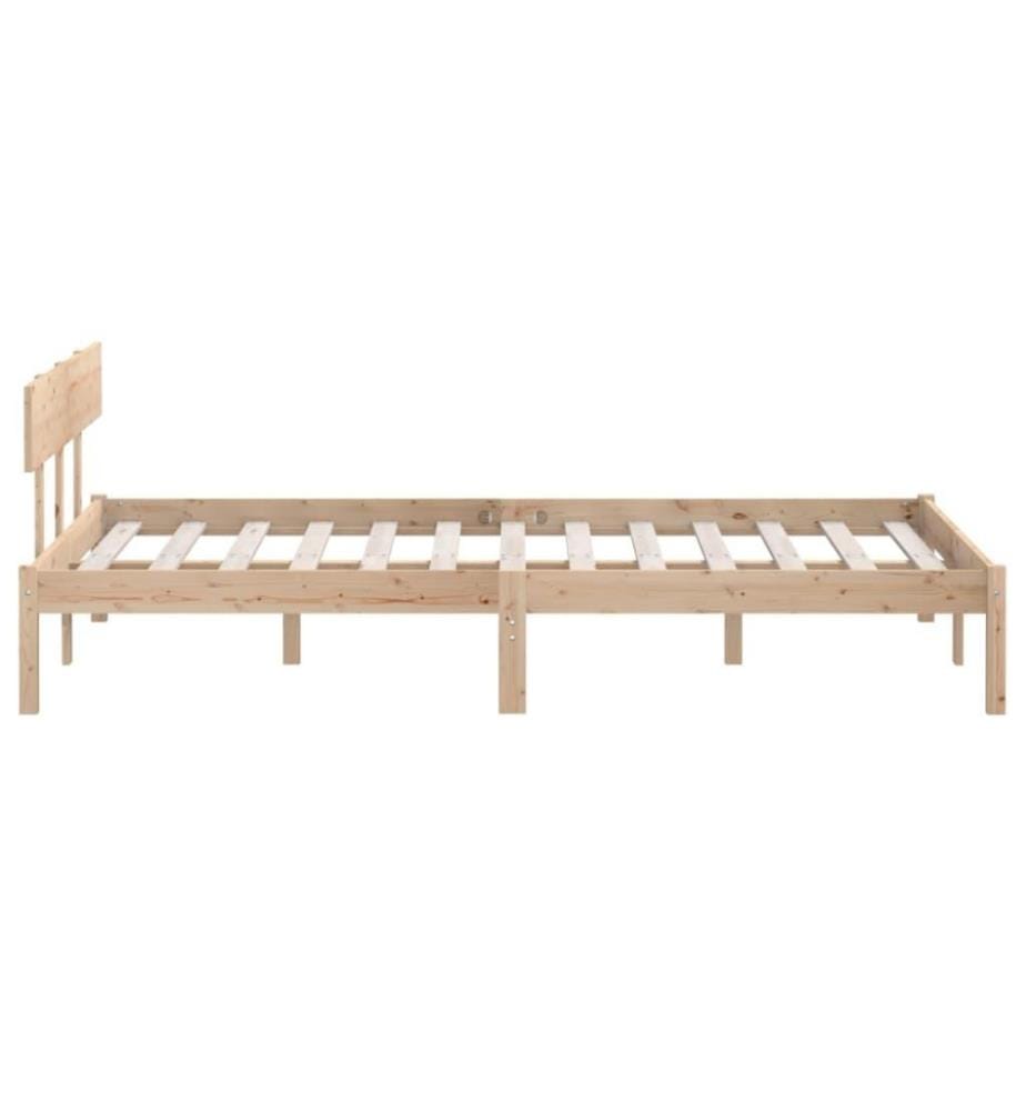 Cadre de lit Bois de pin massif 150x200 cm UK King