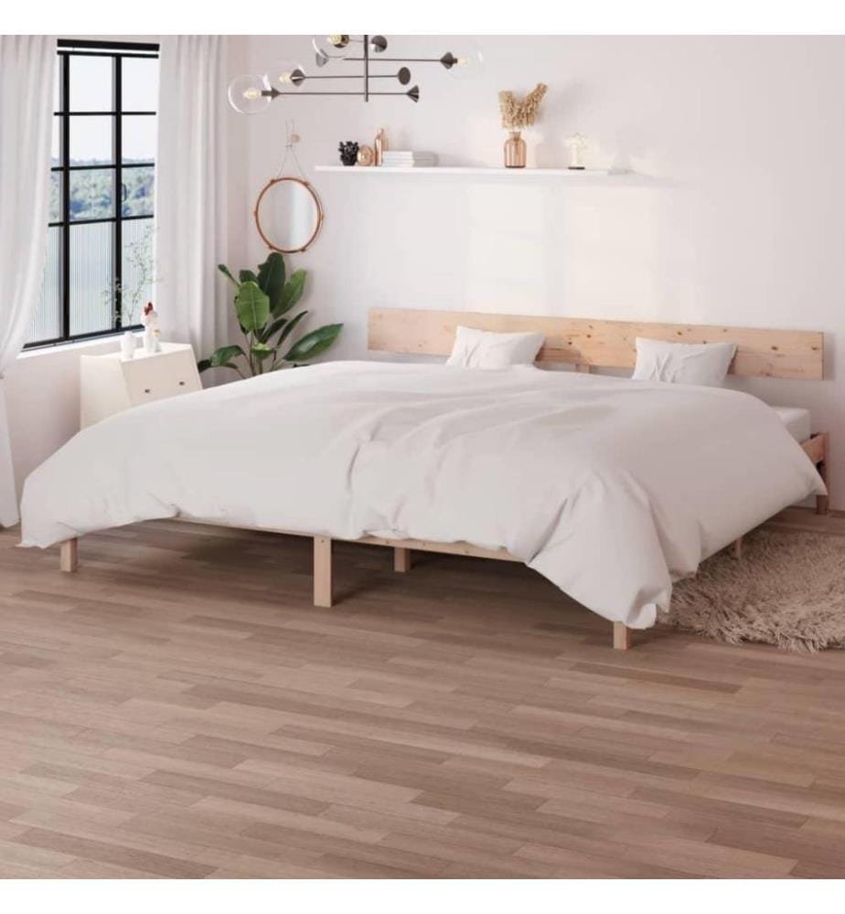 Cadre de lit Bois de pin massif 180x200 cm UK Super King