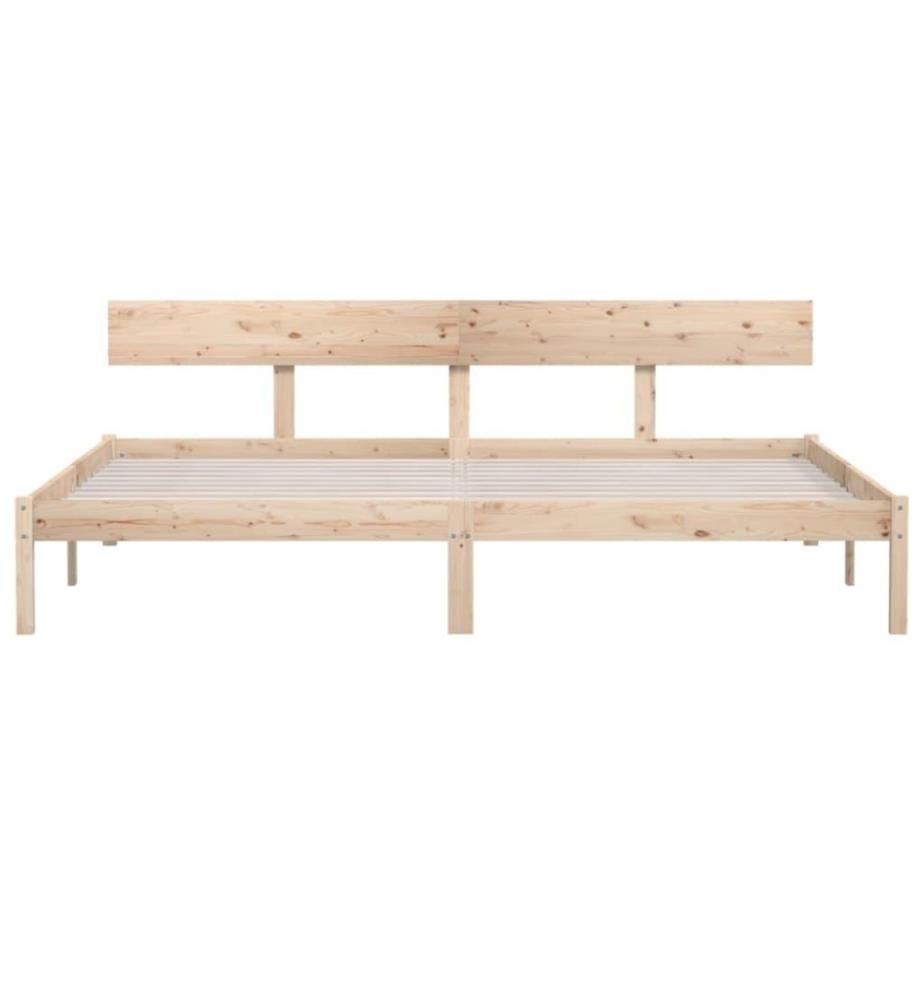 Cadre de lit Bois de pin massif 180x200 cm UK Super King