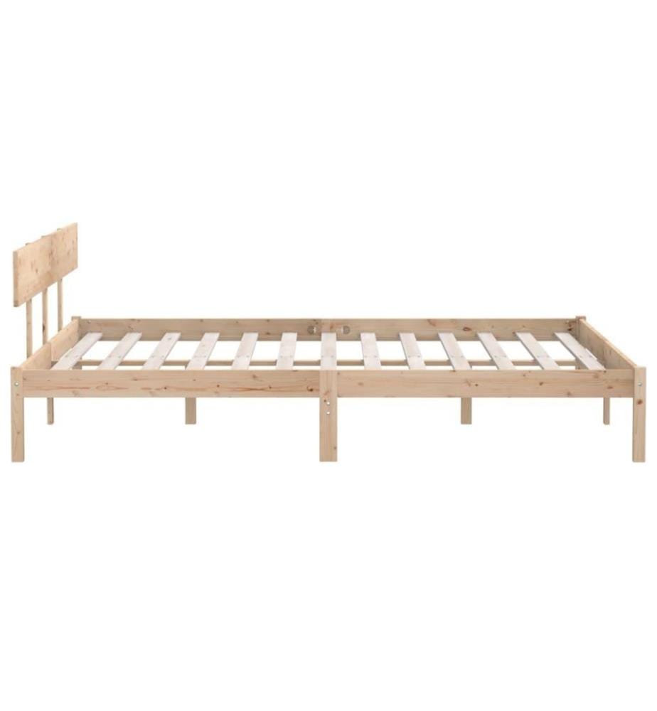 Cadre de lit Bois de pin massif 180x200 cm UK Super King