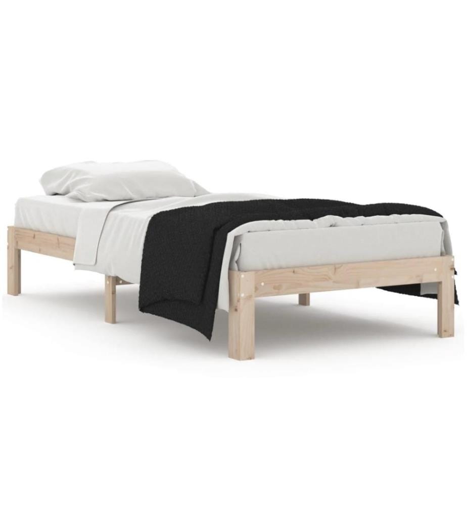 Cadre de lit Bois massif 90x190 cm Simple