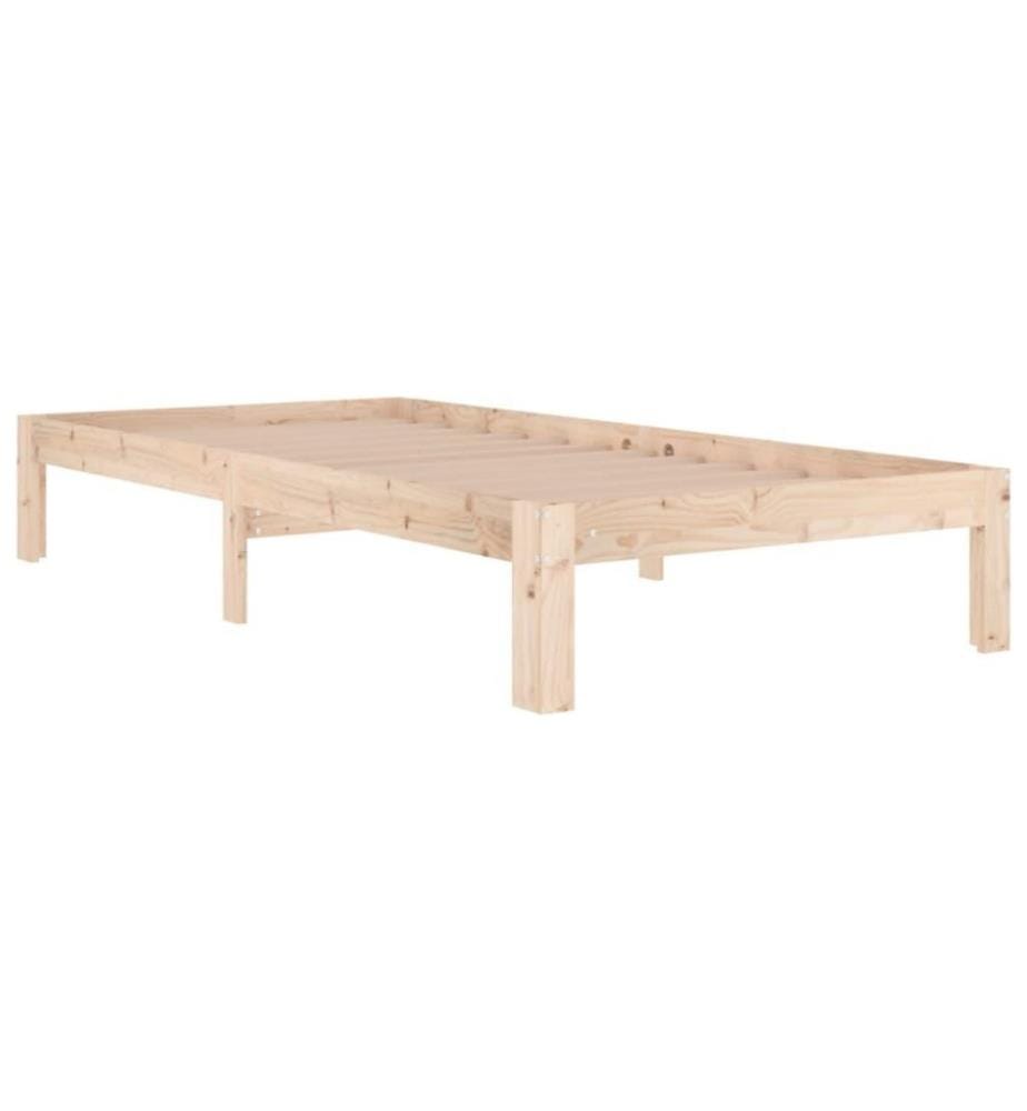 Cadre de lit Bois massif 90x190 cm Simple