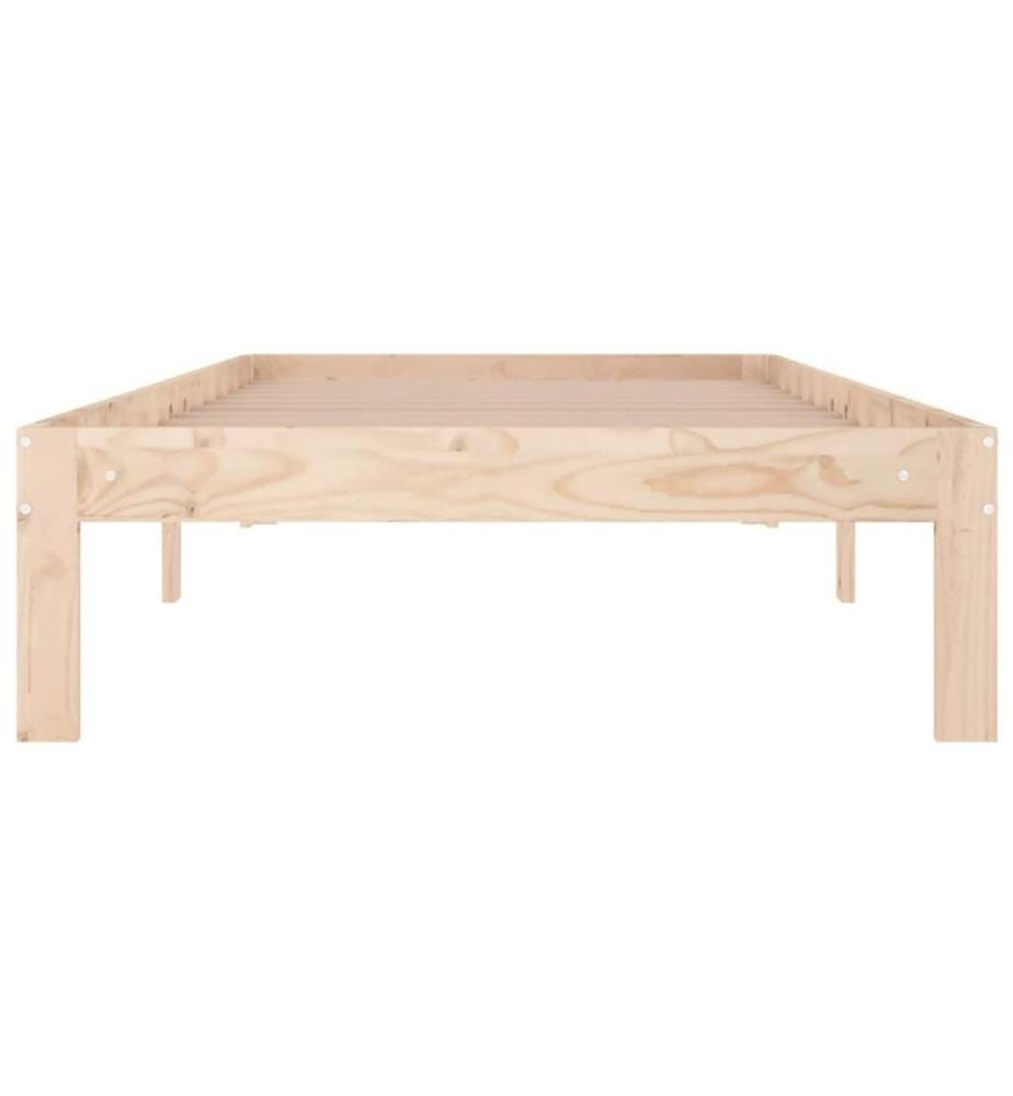Cadre de lit Bois massif 90x190 cm Simple