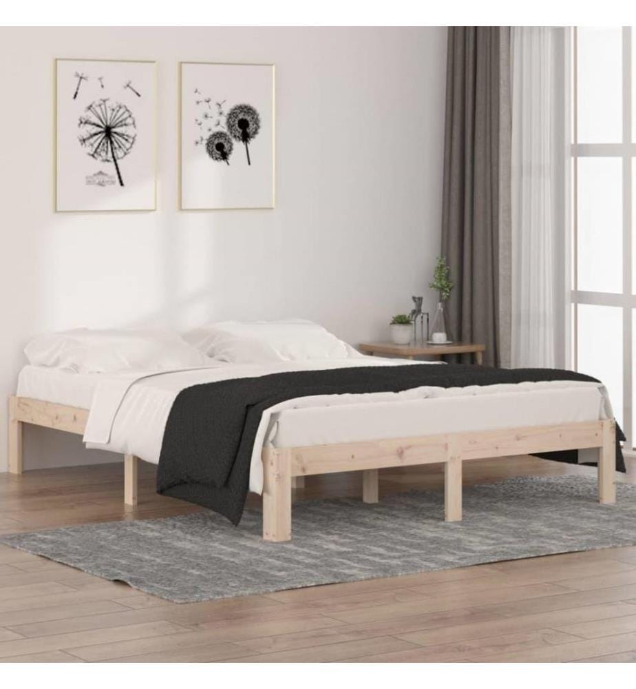 Massivholzbett 150x200 cm 5FT King Size