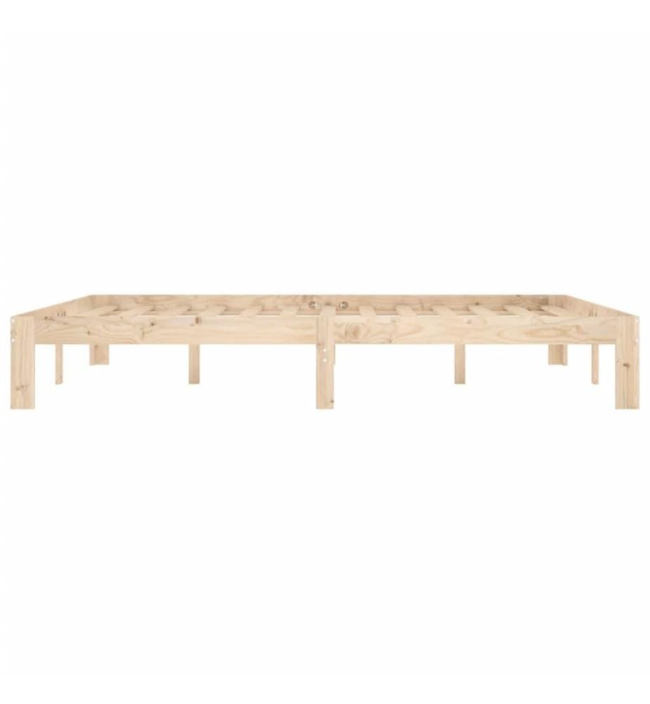 Cadre de lit Bois de pin massif 160x200 cm