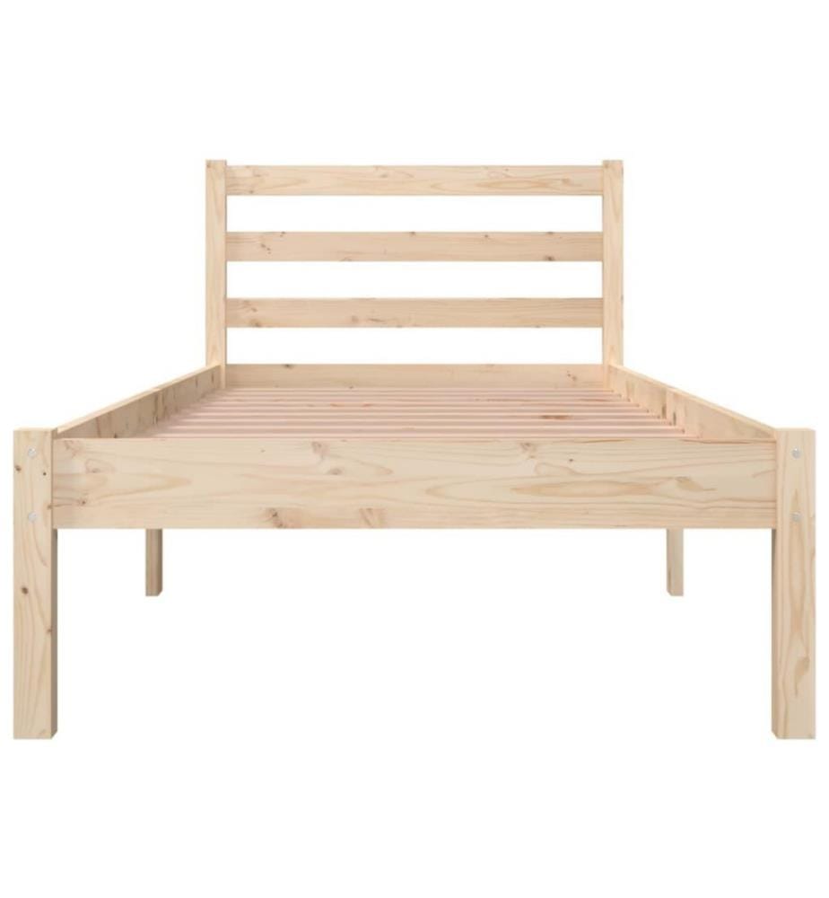 Cadre de lit Bois de pin massif 75x190 cm Petit simple