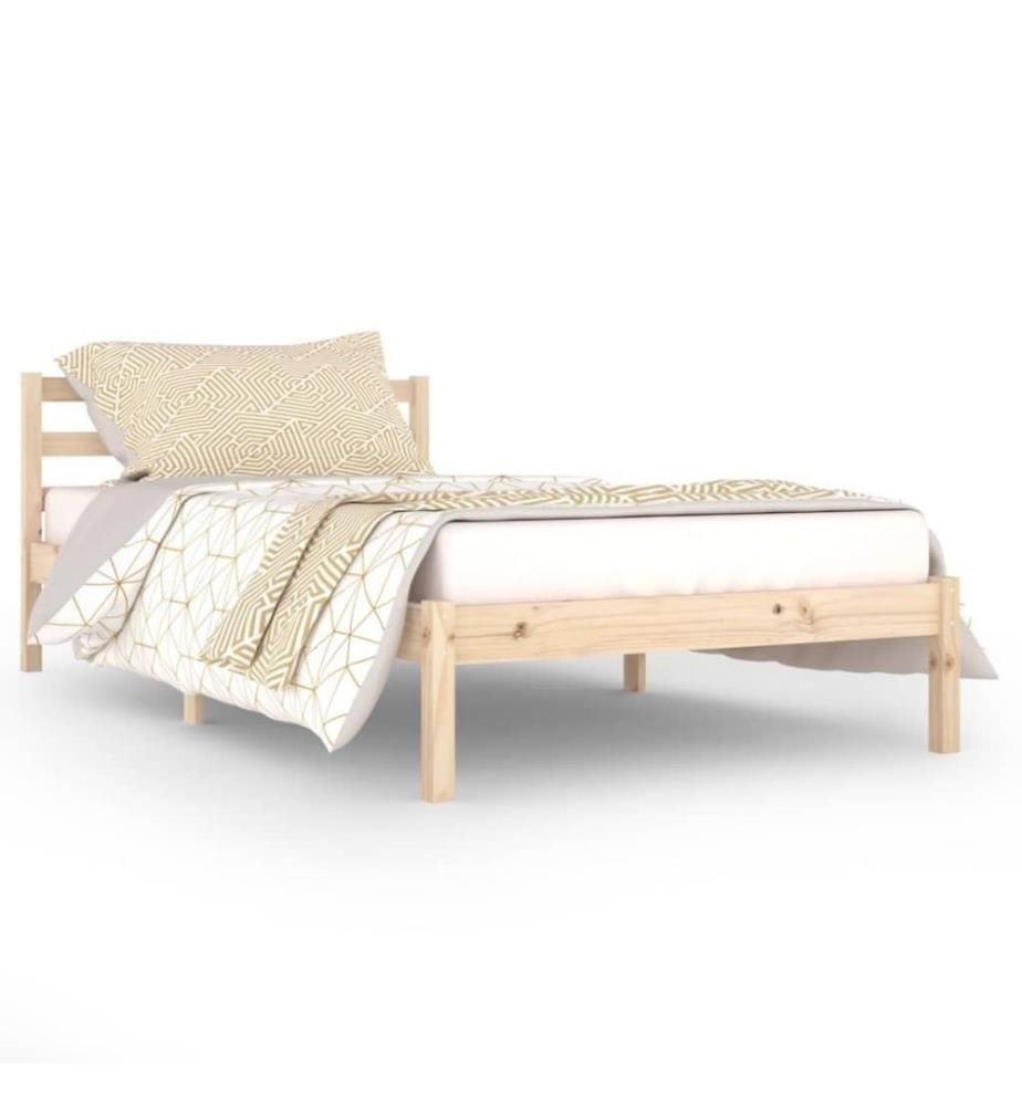 Cadre de lit Bois de pin massif 100x200 cm