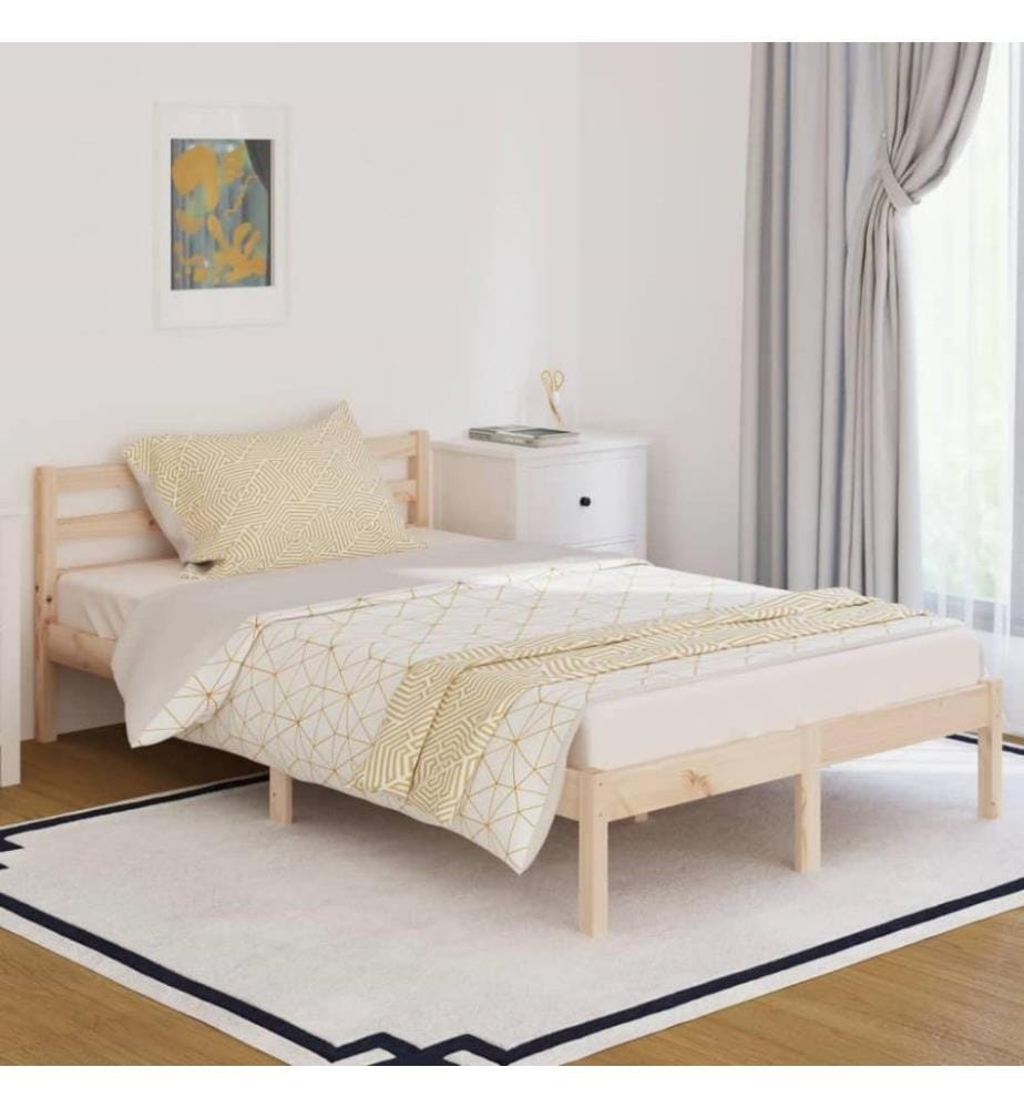 Cadre de lit Bois de pin massif 120x200 cm