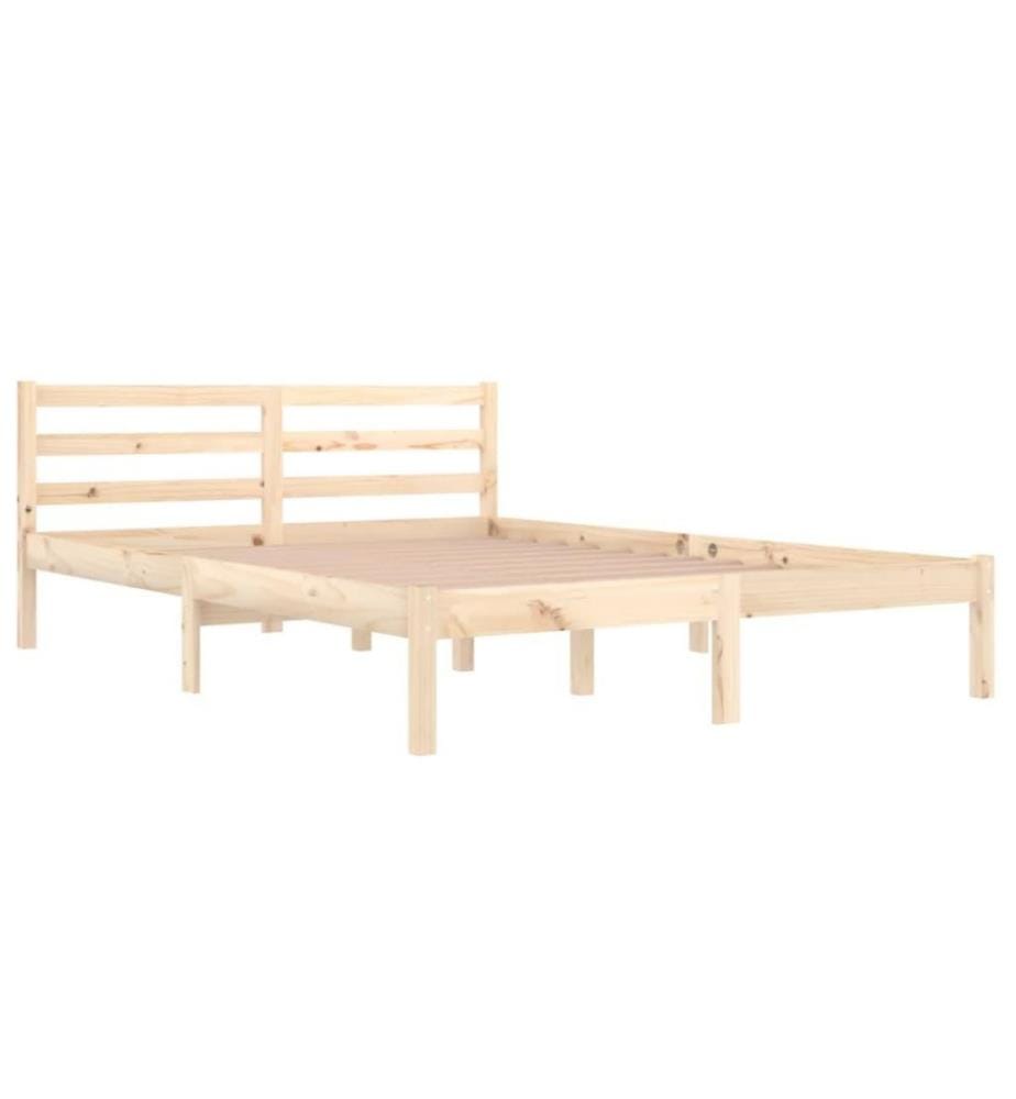 Cadre de lit Bois de pin massif 140x200 cm