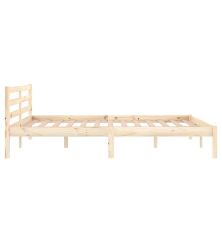 Cadre de lit Bois de pin massif 140x200 cm