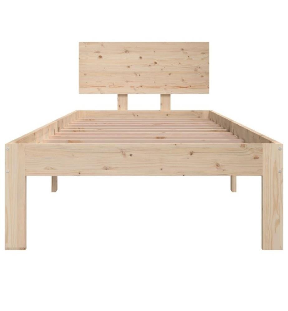 Cadre de lit Bois massif 75x190 cm Petit simple