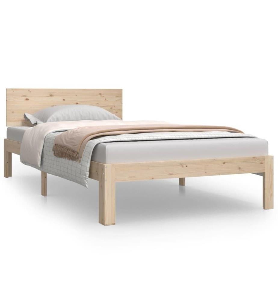 Cadre de lit Bois de pin massif 100x200 cm