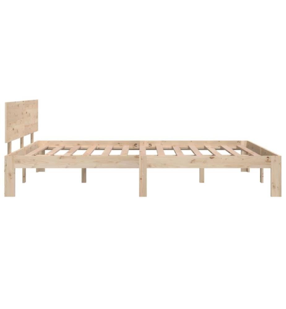 Cadre de lit Bois de pin massif 140x200 cm