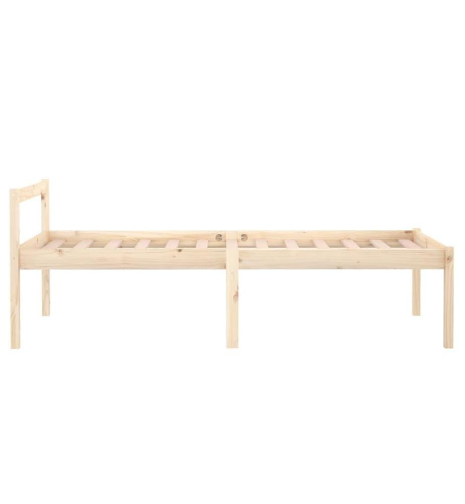 Cadre de lit Bois de pin massif 90x200 cm