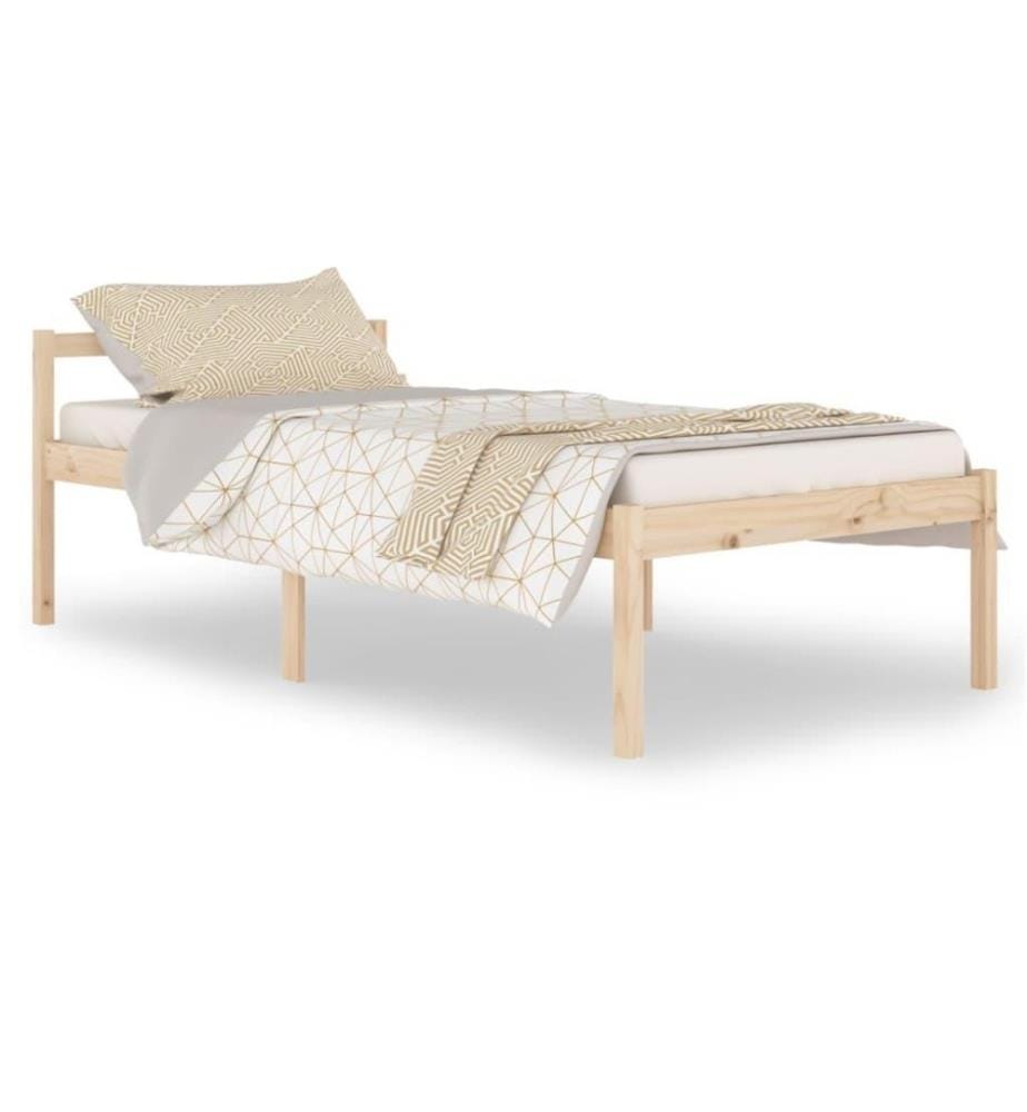 Cadre de lit Bois de pin massif 100x200 cm