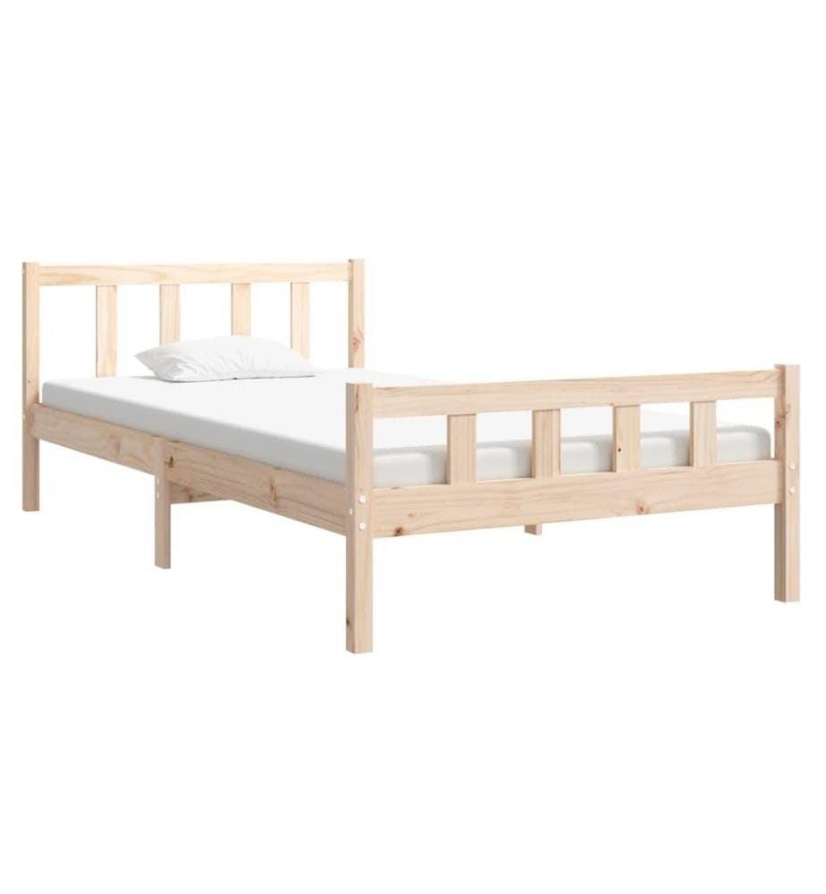 Cadre de lit Bois massif 100x200 cm