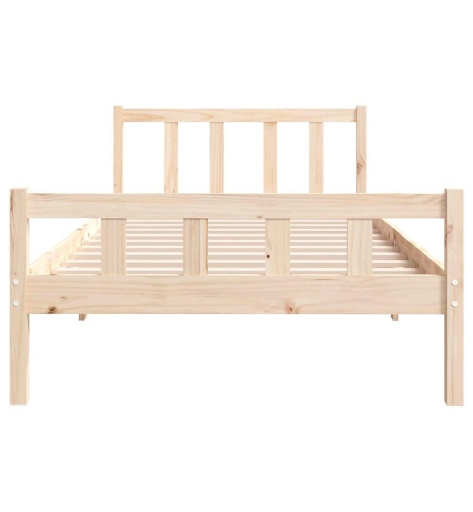 Cadre de lit Bois massif 100x200 cm