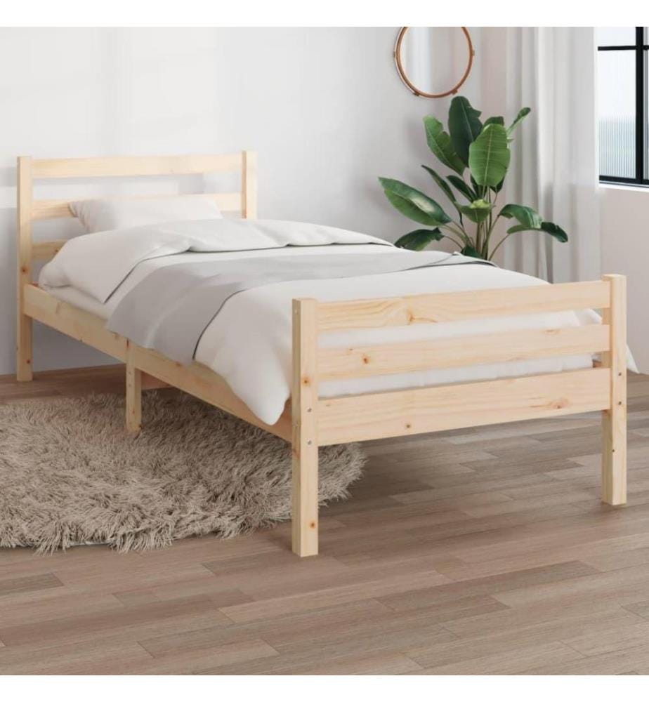 Cadre de lit Bois massif 90x200 cm