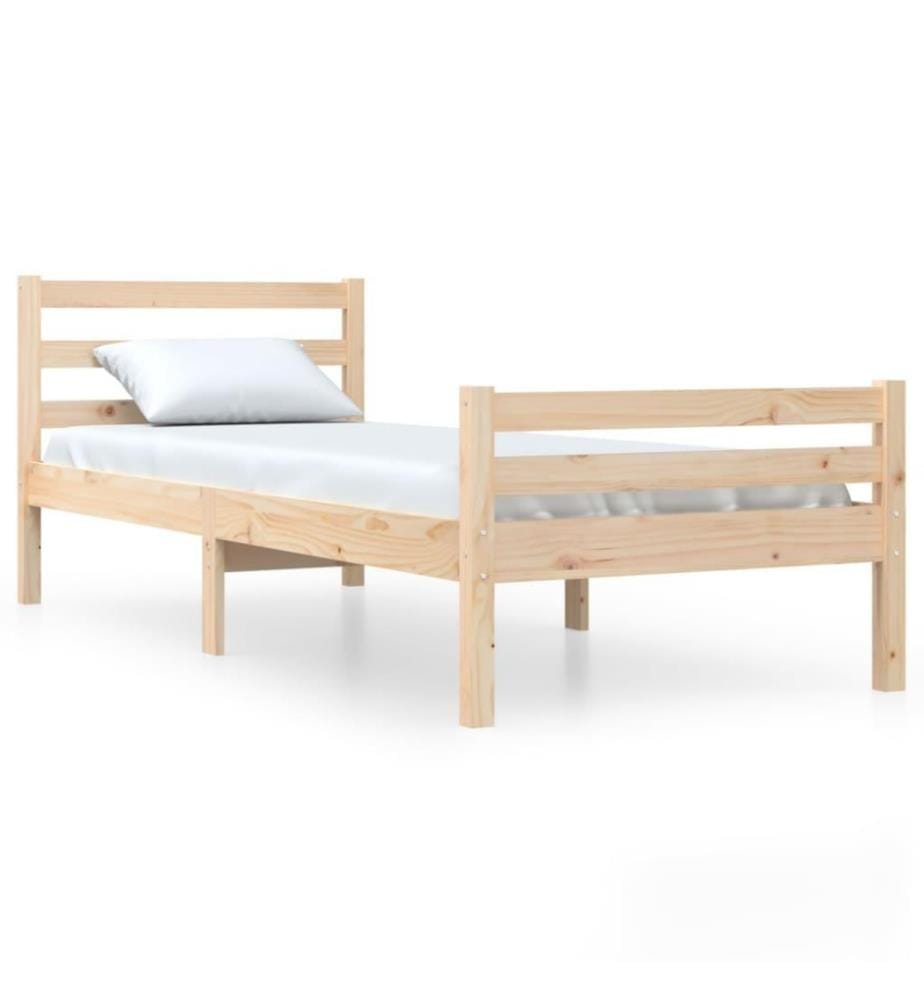 Cadre de lit Bois massif 100x200 cm
