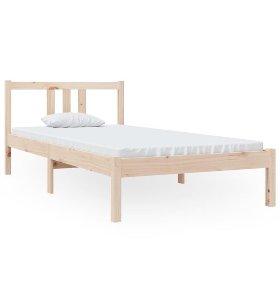 Cadre de lit Bois massif 90x190 cm Simple
