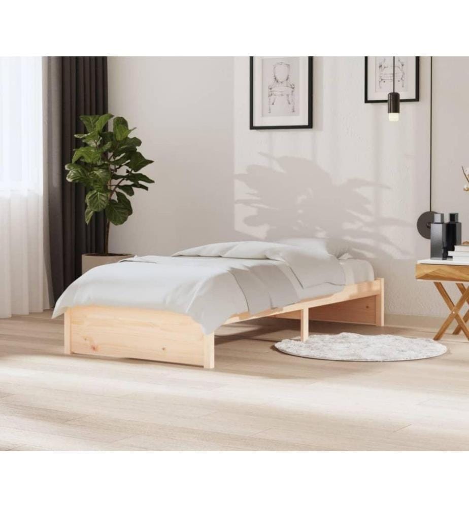 Cadre de lit Bois massif 90x200 cm
